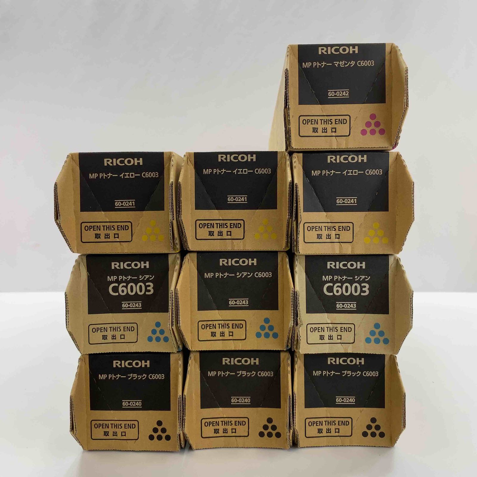 RICOH MP c6003 トナー ブラック10本 RICOHトナー c6003 4色10本
