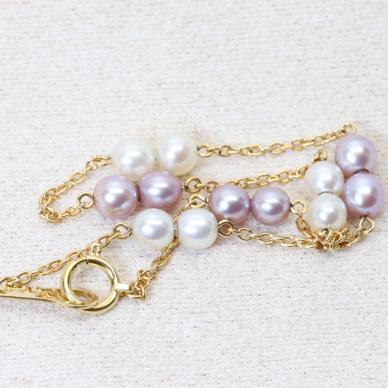 美品 田崎真珠 K18 ベビーパール ブレスレット タサキ/24-2872S