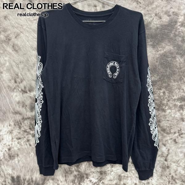 新品未使用 クロムハーツ フローラル スリーブ ホースシュ ロンT JPタグ】CHROME HEARTS/クロムハーツ フローラルクロス ホース