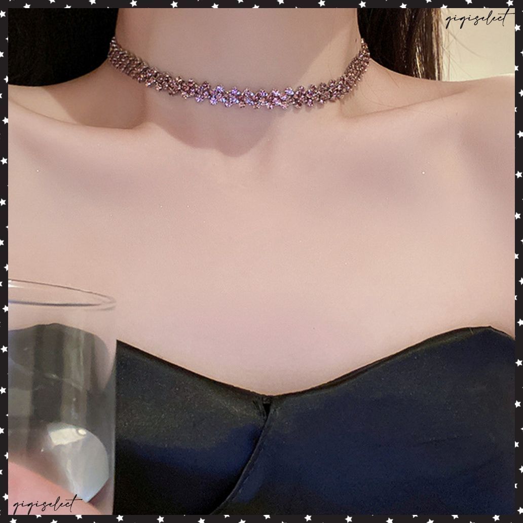 ✨ カラーストーン ジュエリー風 ネックレス レディース 韓国 Y2K きらきら ✨ カラーストーン ジュエリー風 ネックレス レディース 韓国