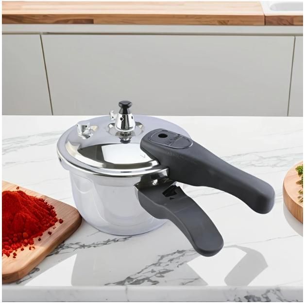 ガラス蓋付きステンレススチール圧力鍋