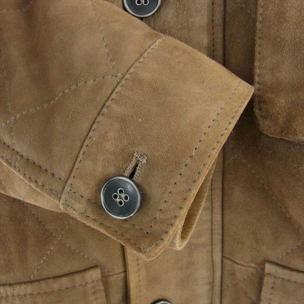 エンメティ EMMETI レザージャケット GOAT SKIN SUEDE JACKE ゴートスキン スエード ジャケット ブラウン系 46【中古】  - メルカリ