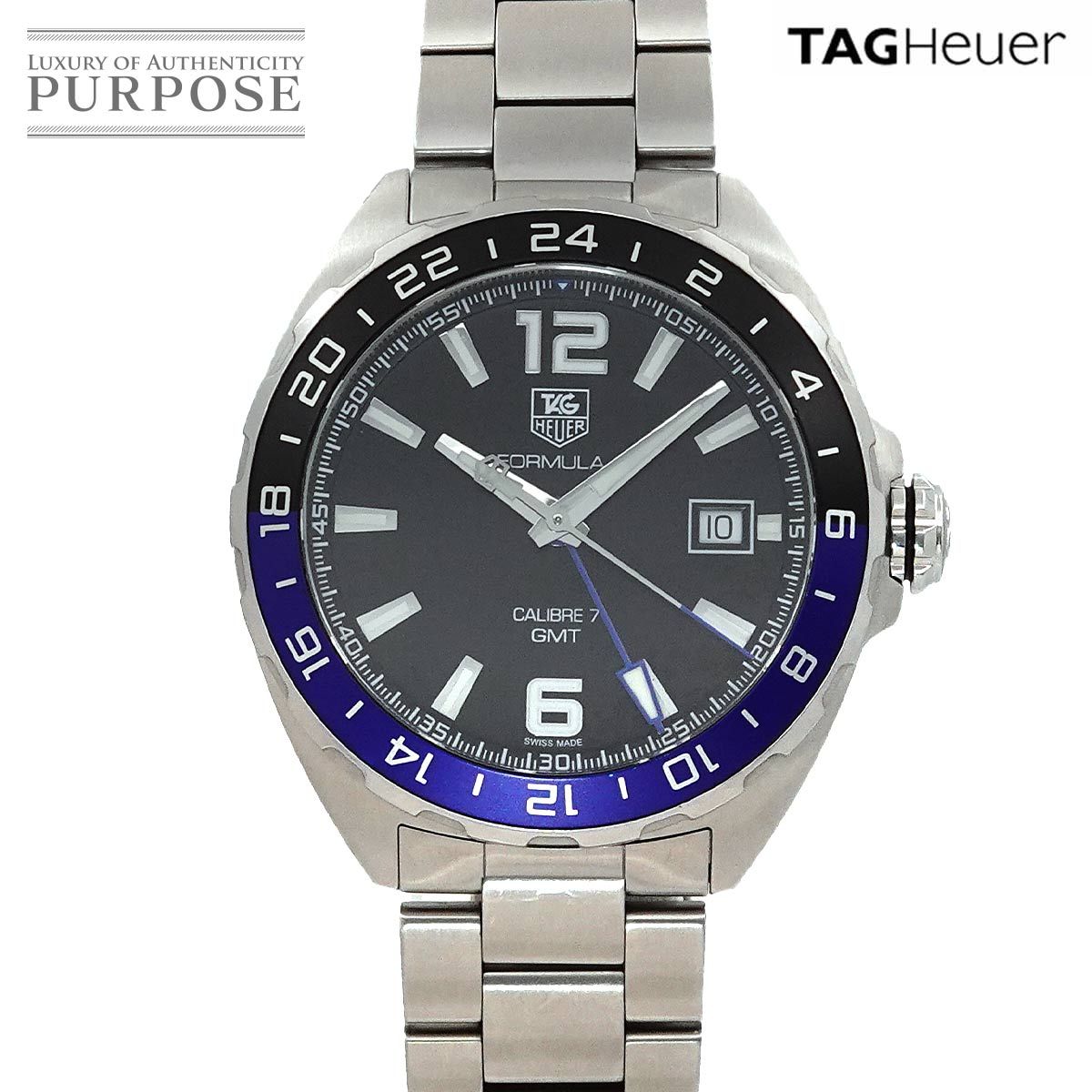 タグホイヤー TAG Heuer フォーミュラ1 キャリバー7 GMT WAZ211A-0 メンズ 腕時計 デイト ブラック 自動巻き Formula 1 Calibre 7 90295425