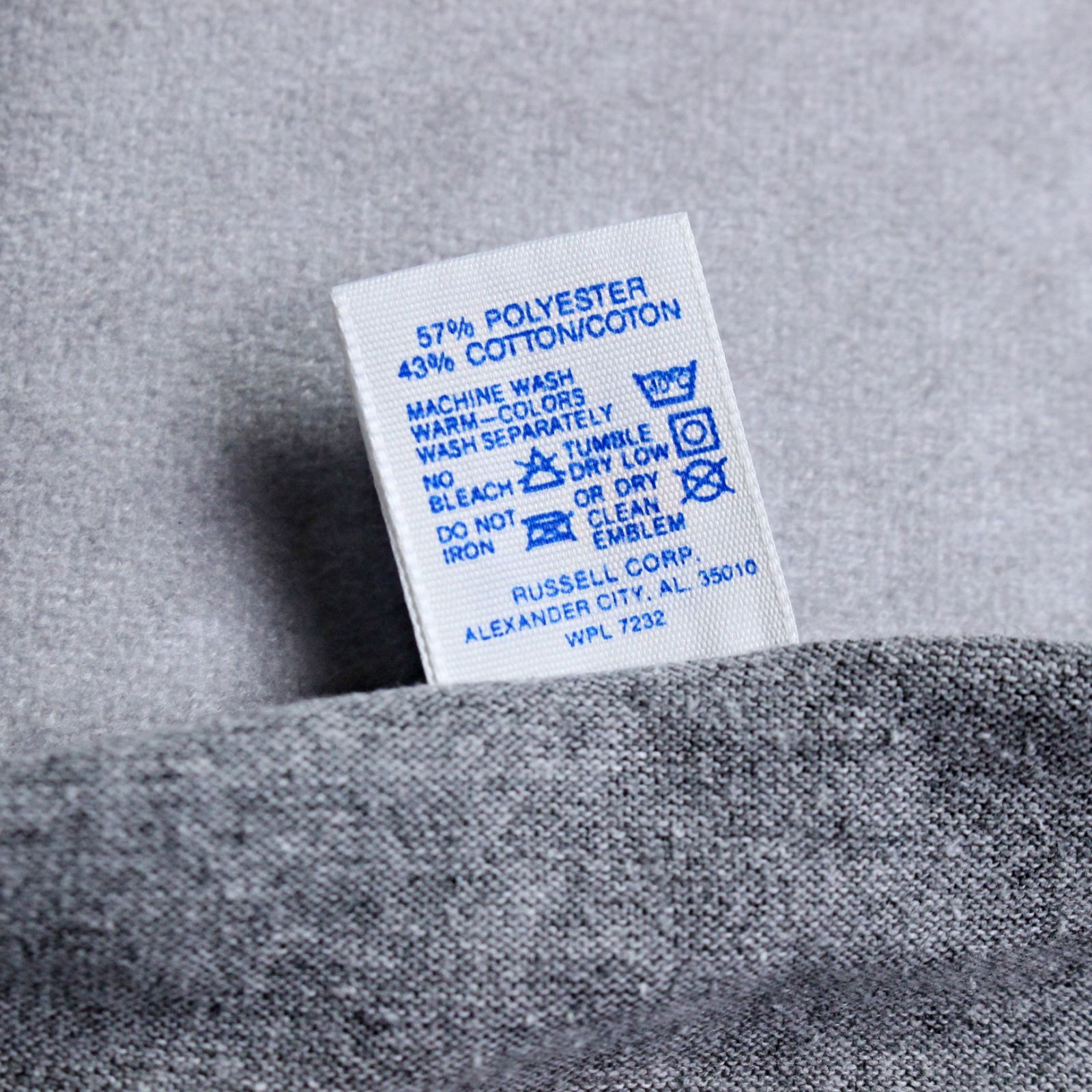 90s USA製 ラッセルアスレティック シングルステッチ Tシャツ M グレー Russell Athletic - 90s USA製 ラッセルアスレティック シングル