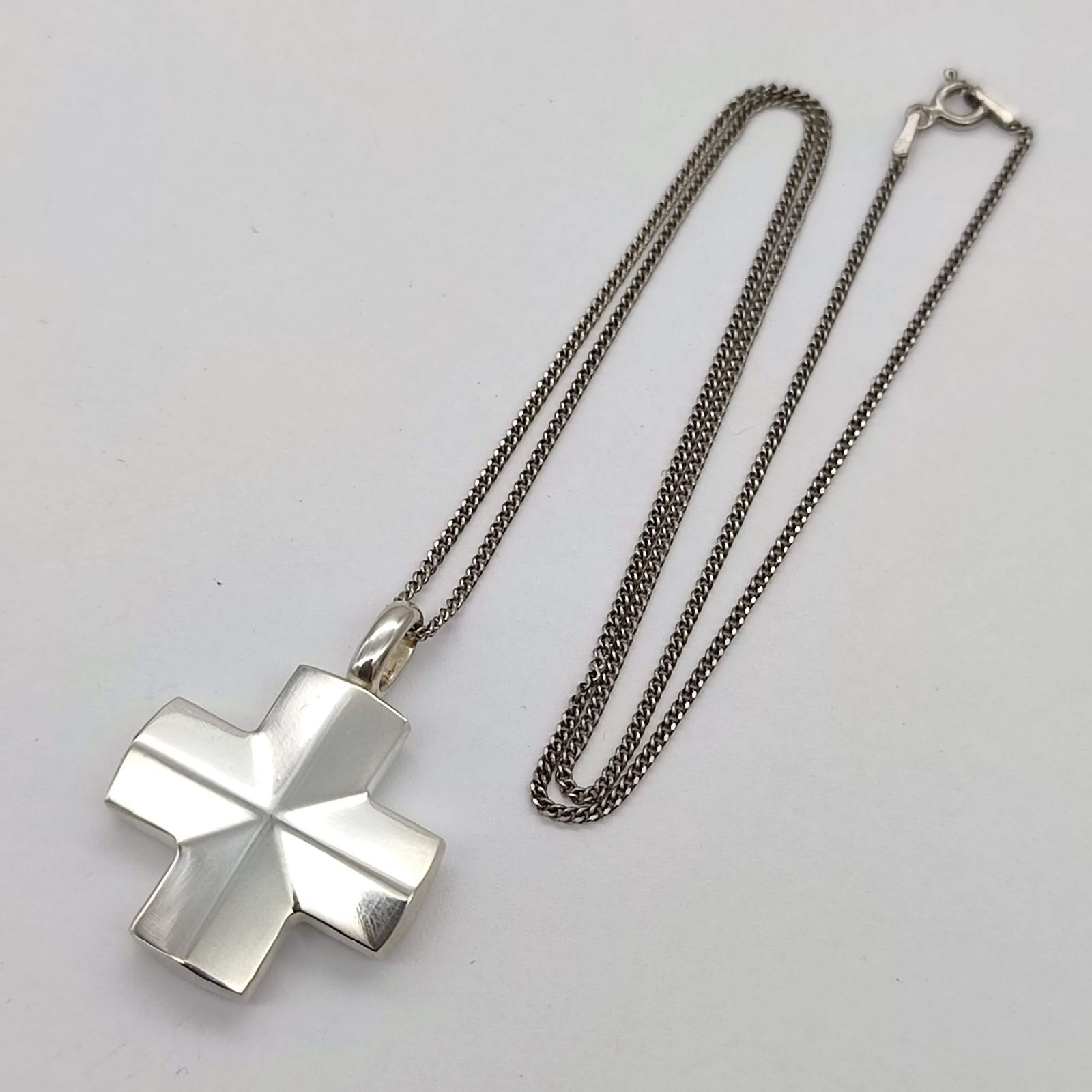 美品 ネックレス ♯260A ジョージジェンセン/  美品】ジョージジェンセン クロスネックレス 260A シルバー925