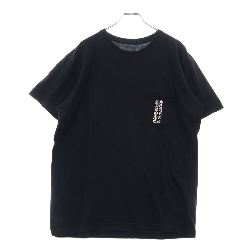 CHROME HEARTS クロムハーツ CH T-SHRT スクロールラベル セメタリークロス バックプリント 半袖Tシャツ カットソー ブラック