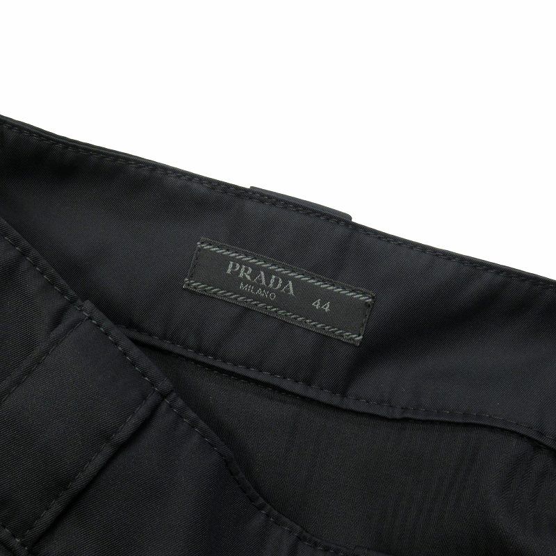 希少 PRADA トライアングルロゴ プレート ナイロンパンツ プラダ ブラック PRADA - プラダ SPH275 S222 12PN トライアングルロゴパッチ