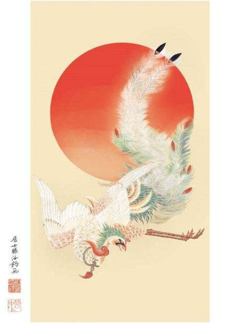 種類3：f8 額絵 伊藤若冲 日出鳳凰図 f8・f6・f4サイズ 日本の名画