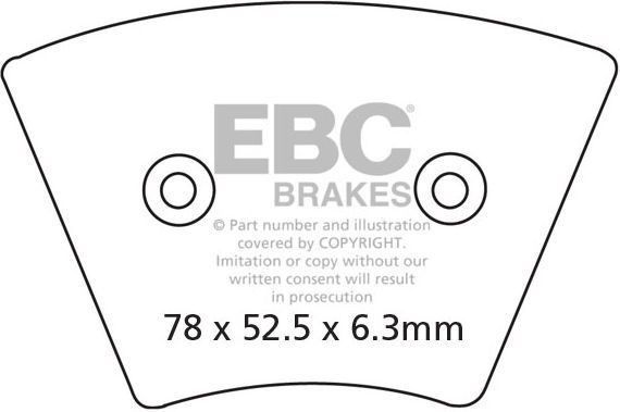 EBCブレーキ UK製ケブラー オーガニックFAシリーズ ブレーキパッド フロント左側用 | FA026