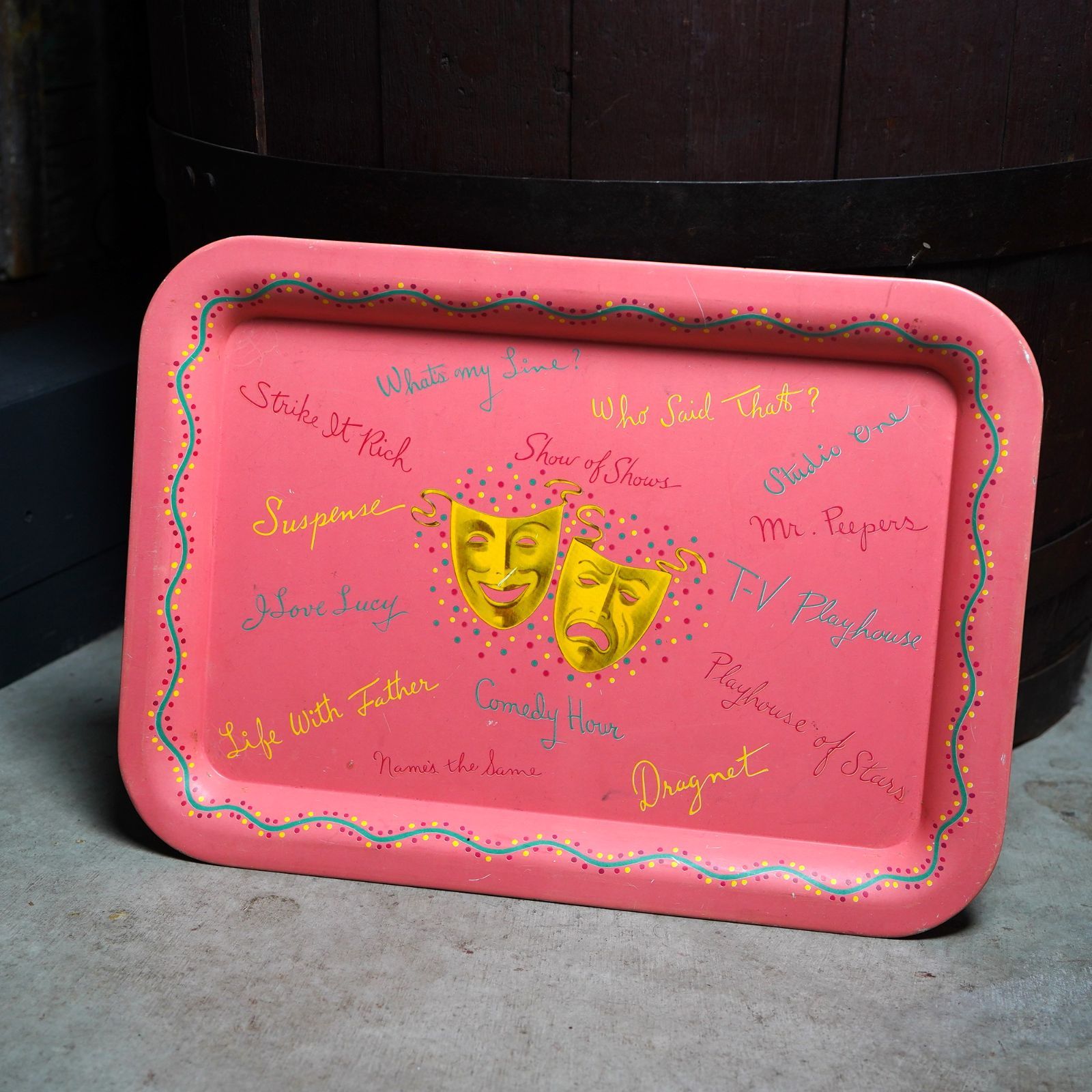 1950 s トゥーフェイス メタルトレイ ヴィンテージ ビンテージ ガレージ アメリカ雑貨