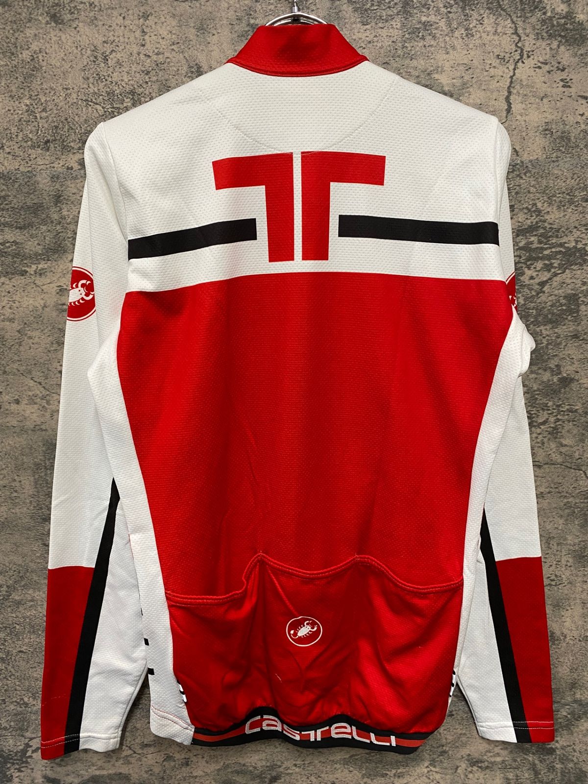 Castelli XL サイクルジャケット 長袖 黒赤白 Castelli XL サイクルジャケット 長袖 黒赤白