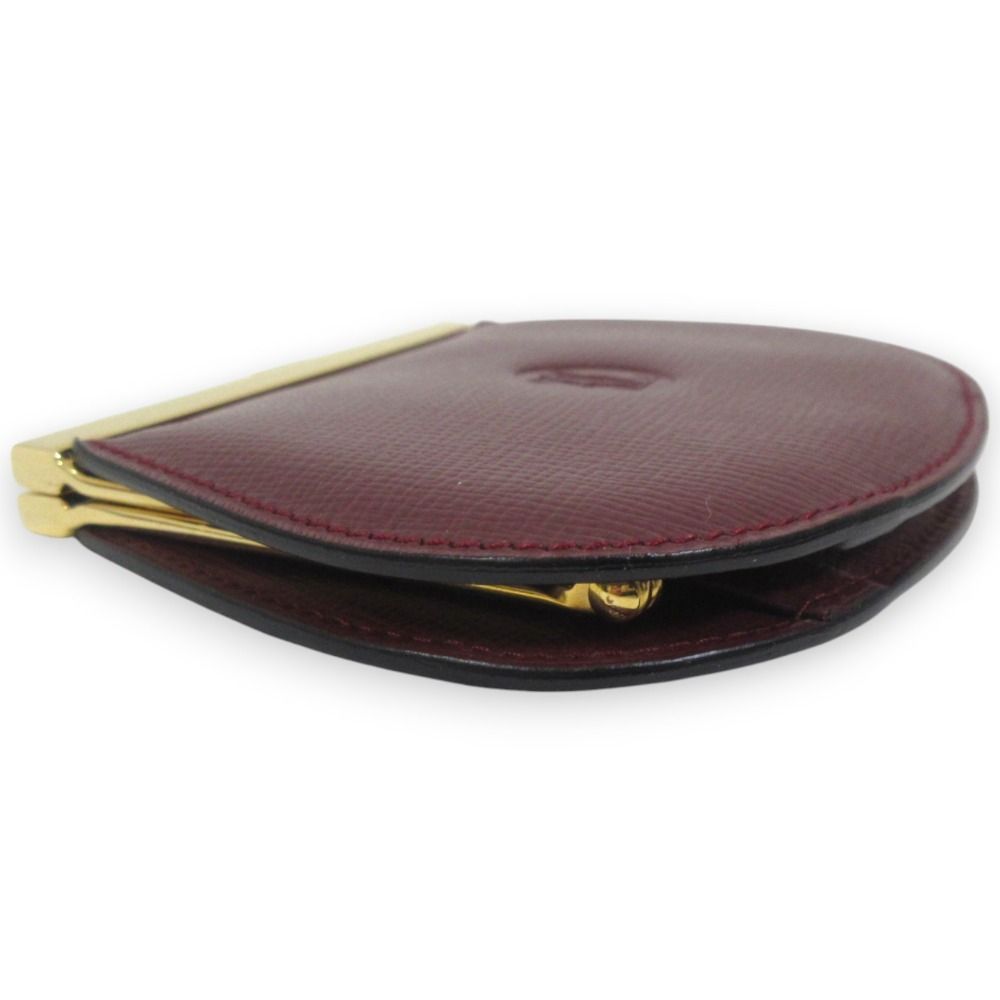美品　Cartier カルティエ　マストライン　レザーコインケース　がま口 美品 Cartier カルティエ マストライン レザー がま口 コイン
