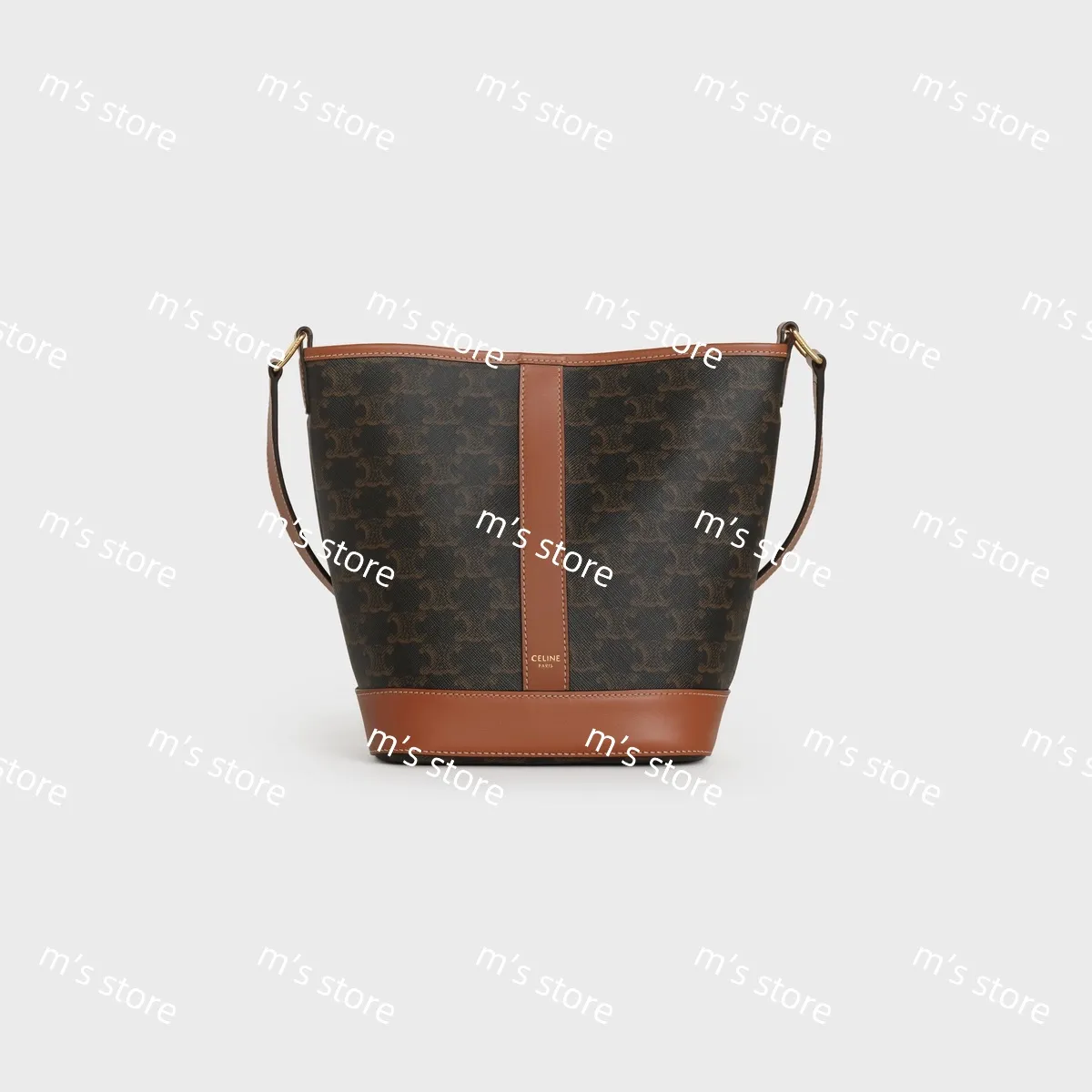 週末限定　極美品　セリーヌ　トリオンフキャンバス　スモールバケット　タン CELINE トリオンフ キャンバス スモール バケット タン (CELINE