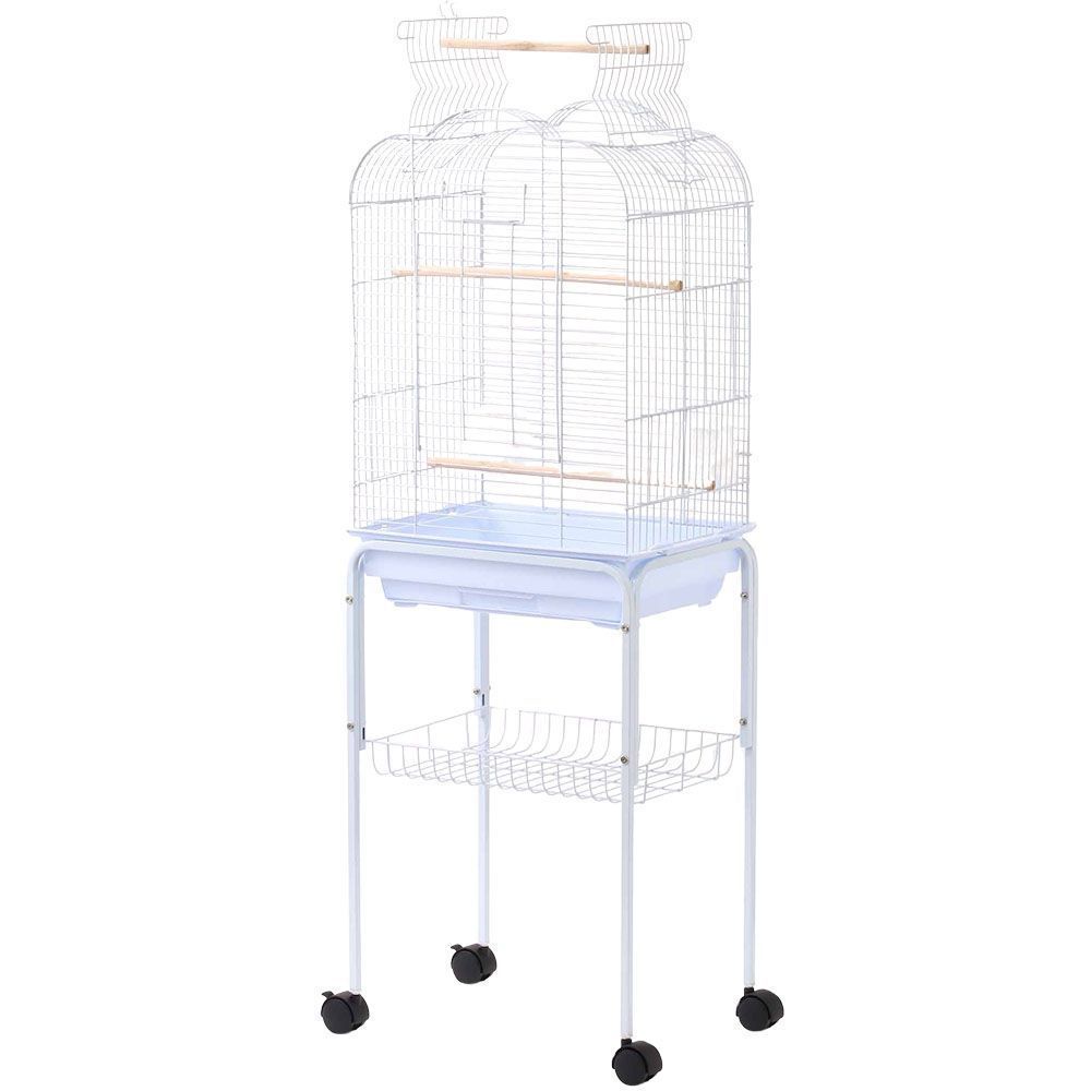 鳥かご ケージ スタンド セット インコ Amazon | Yaheetech 鳥かご 鳥ケージ スタンド付き 46x35.5x158