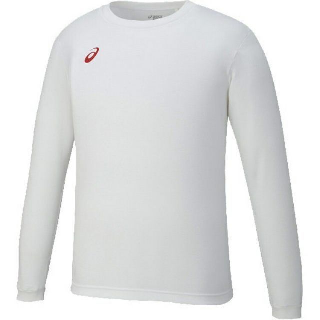 asics アシックス LS TOP ホワイトxレツド L XA6189 123 | スポーツ メンズ L ホワイト 白 服 衣類 衣料品ウェア ウエア フィットネスウェア トップス ロングスリーブシャツ 長袖 シャツ UVケア機能 消