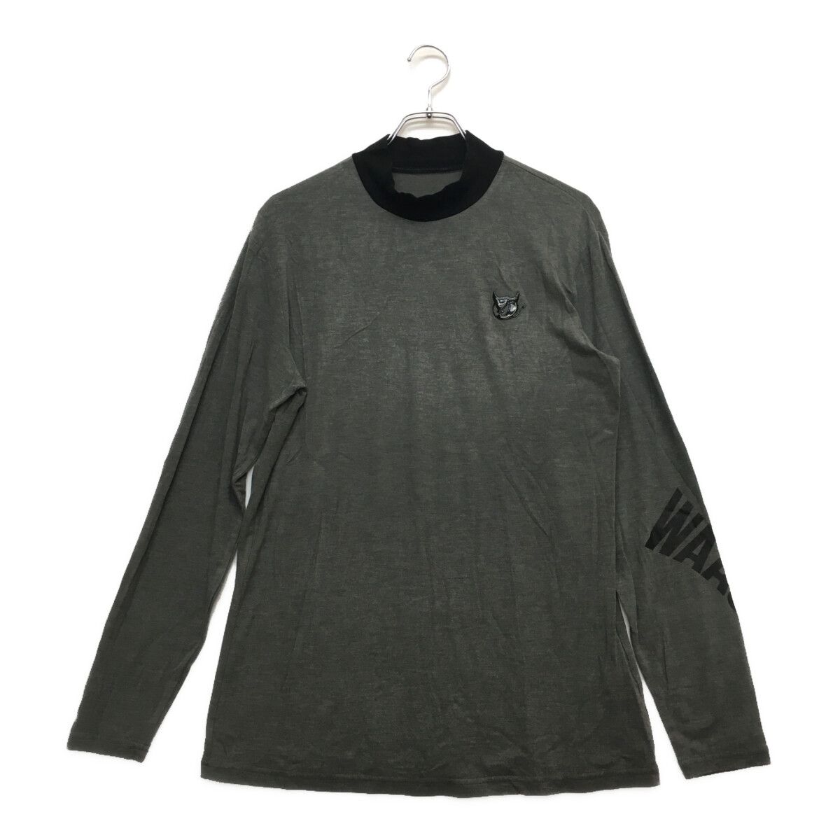 coco 中古 ワック WAAC メンズ 長袖シャツ 2(M) グレー モックネック 微起毛 シンプル 中古 メンズ ワック WAAC 長袖シャツ 2(M) グレー モックネック