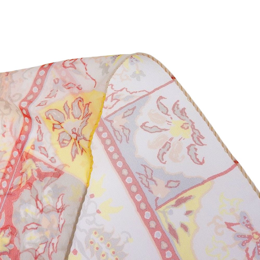 タグ付未使用 エトロ ETRO 黒タグ シルク100% 総柄 花 草木 130×130cm