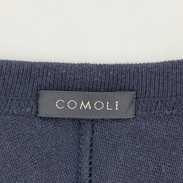 COMOLI 23SS フットボールTシャツ ネイビー サイズ2 コモリ COMOLI / コモリ | フットボール Tシャツ - Fade Navy | 通販