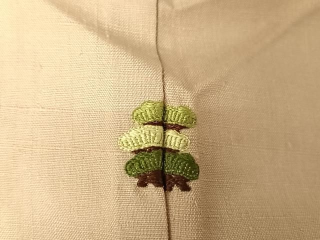 平和屋着物○上質な色無地 有栖川地紋 生成色 正絹 逸品 DAAV6480ps