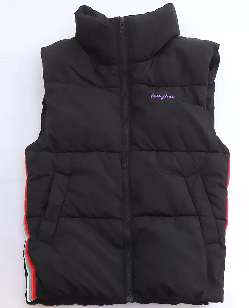 アウターウェア ロゴ Down Vest ダウンベスト ブラック Mサイズ エヴァンゲリオン RADIO EVA A149