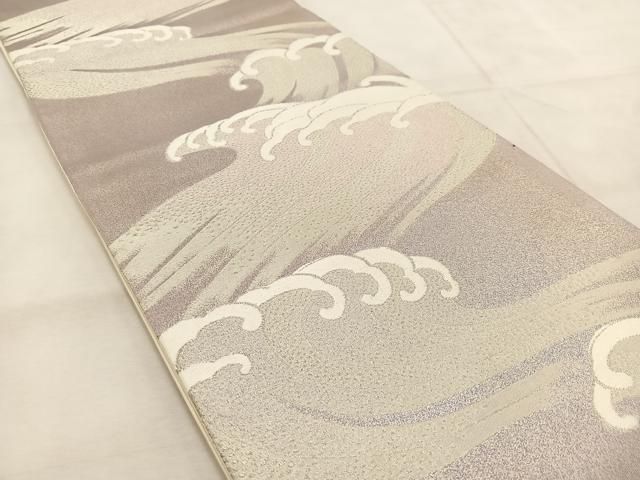 平和屋着物◎六通柄袋帯 立波文 銀糸 正絹 逸品 BAAU8692yc - メルカリ