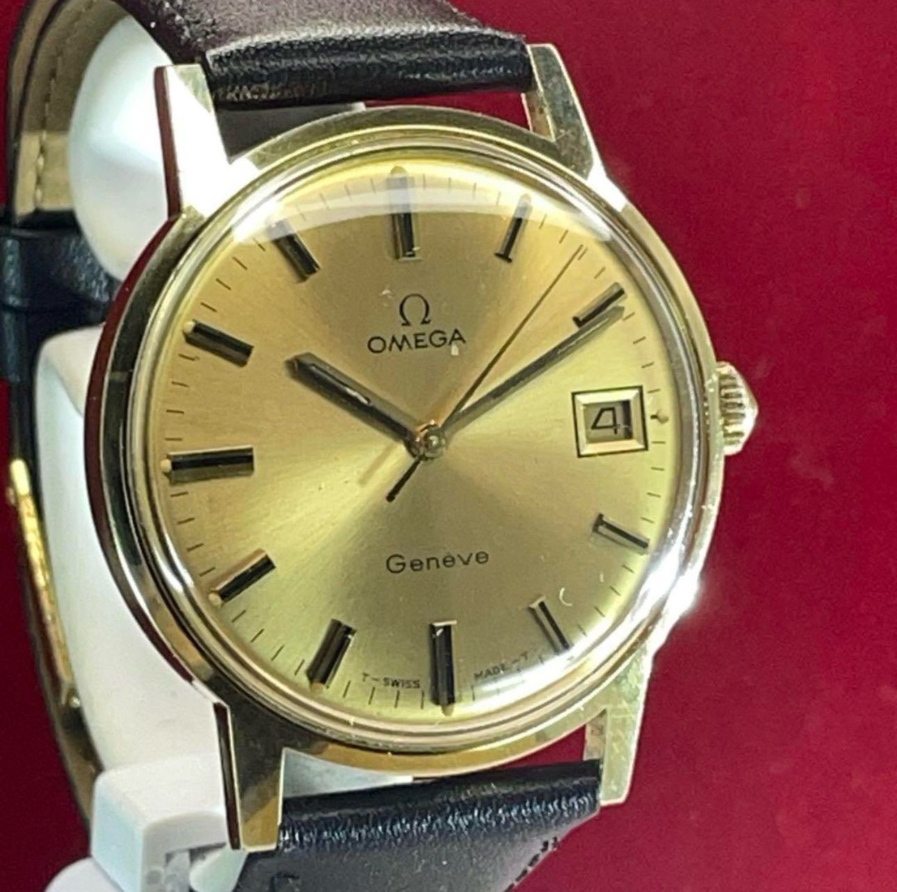 372 OMEGA 手巻き レディース 時計 ゴールド Genève オーバル