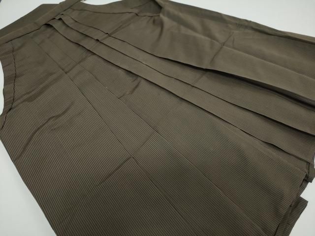 平和屋着物●男性 馬乗り袴 縞 正絹 DAAW5407ud