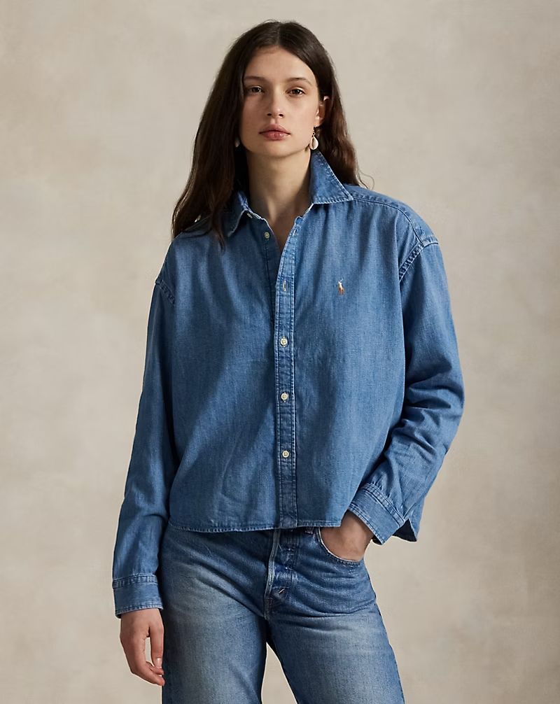 Ralph Lauren デニムシャツ 長袖 ポロマーク付き RALPH LAUREN｜クラシックフィット デニム シャツ | Rakuten