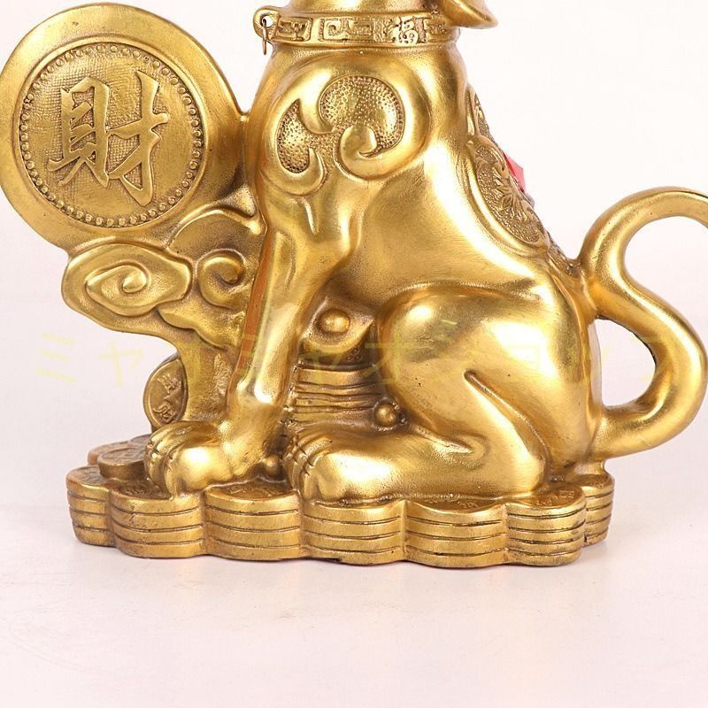 犬 イヌ 金 ゴールド 金色 黄金 風水グッズ 元寶 置物 オブジェ 運 健康運 出世運 家庭運 家内安全 インテリア 玄関 リビング 贈り物 プレゼント 魔除け オフィス 飾品 幸運 財運