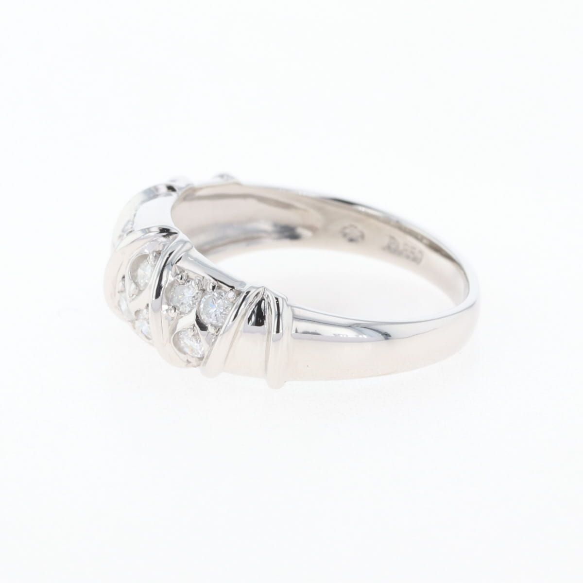 メレダイヤ デザインリング プラチナ 指輪 リング 13号 Pt900  