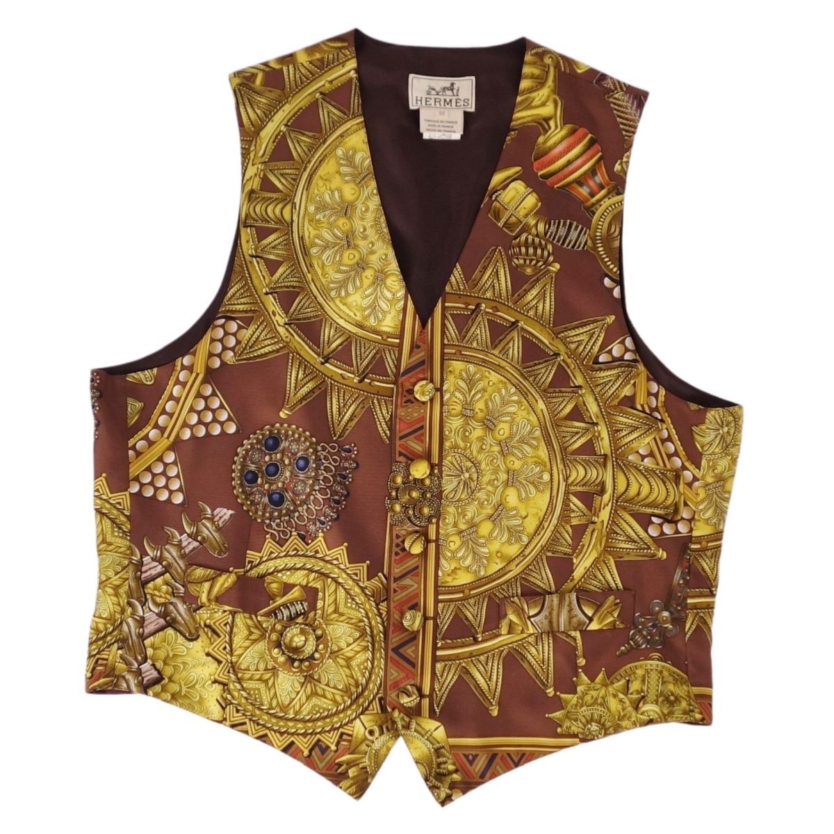 美品 Vintage エルメス HERMES ベスト ジレ L'OR DES C - メルカリ
