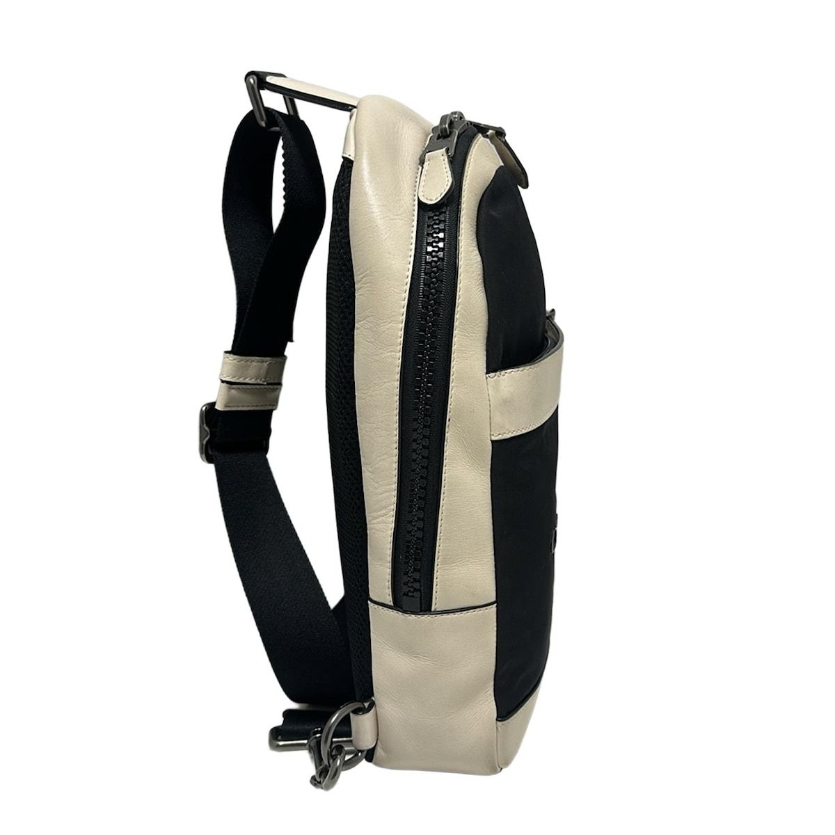 COACH コーチ ワンショルダーバッグ - F59320 黒×ベージュ レザー