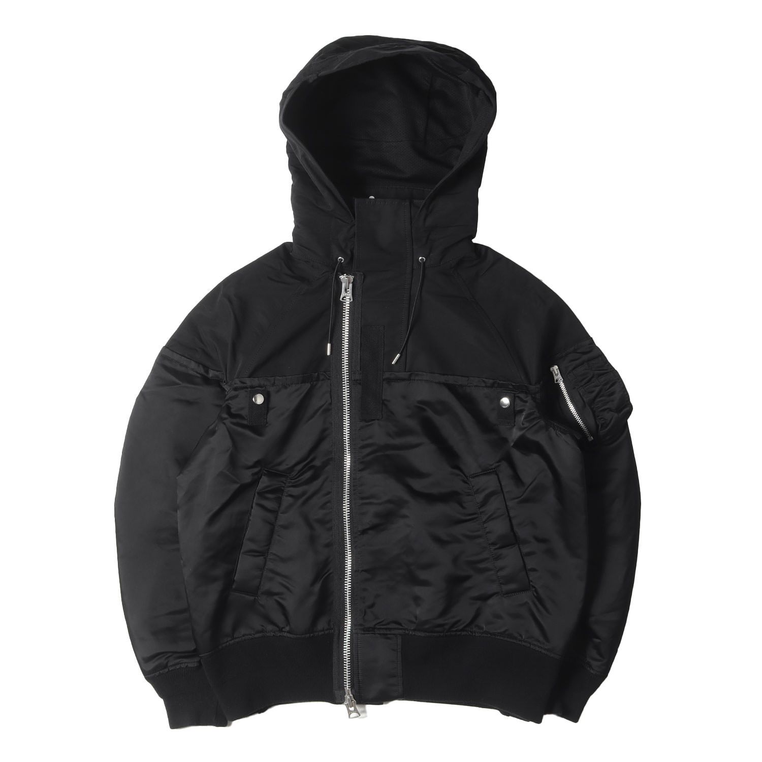 sakai MA-1ボンバージャケット【黒】 sacai MEN'S サカイ 21SS NYLON