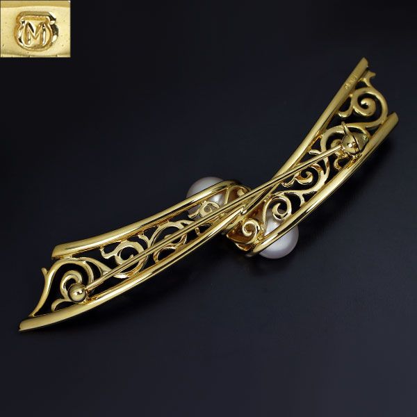 ミキモト K18YG アコヤ 真珠 ダイヤモンド ブローチ ミキモト K18YG アコヤ 真珠 ダイヤモンド ブローチ 径約7.3mm - メルカリ