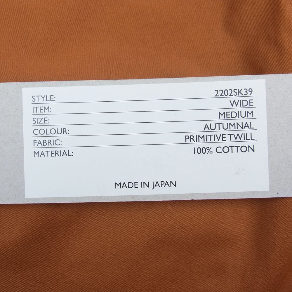 シンヤコヅカ SHINYAKOZUKA 22AW 2202SK39 WIDE PRIMITIVE TWILL 