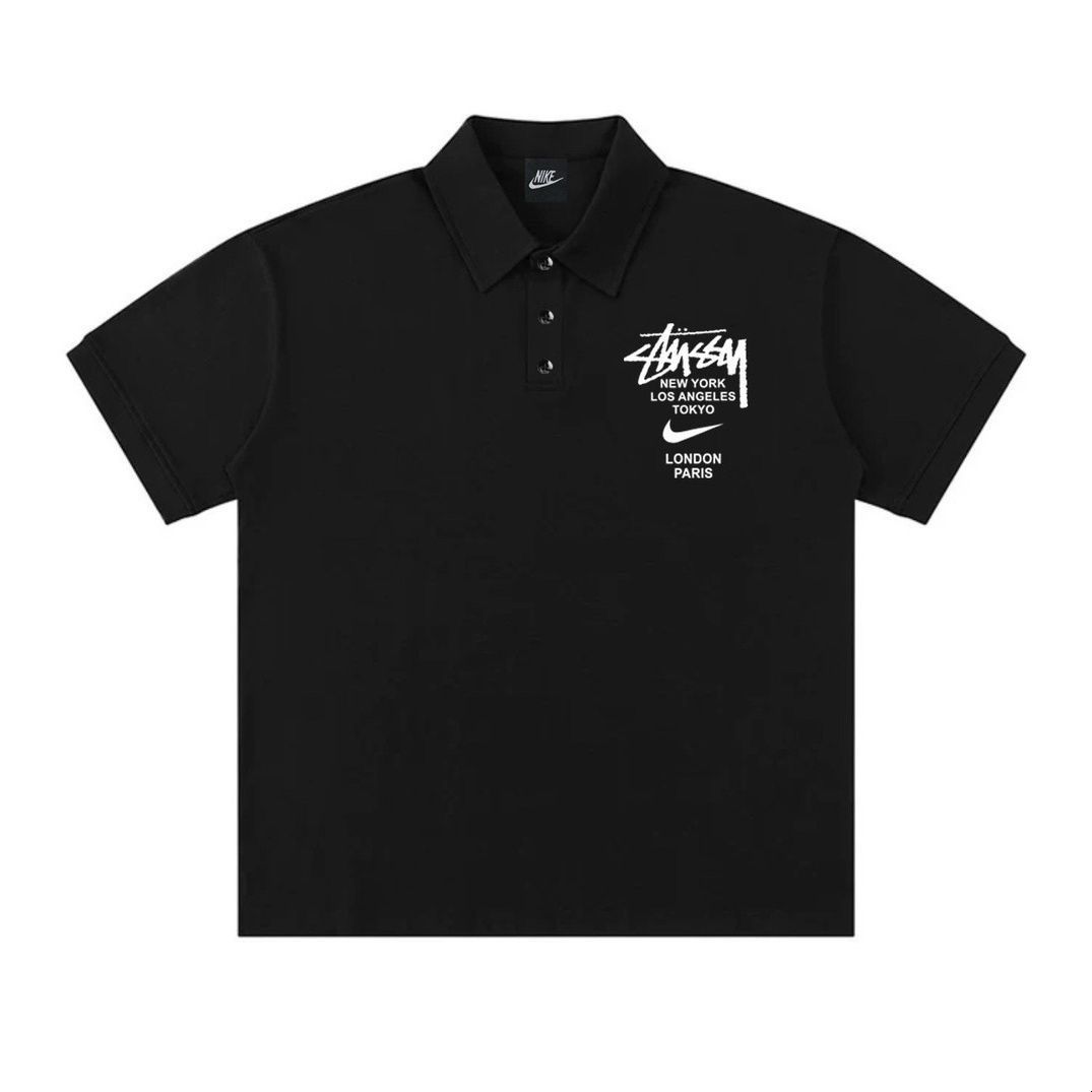 Stussy メンズ ポロシャツ ブラック STUSSY ステューシー ポロシャツ ブラック-公式サイト無料