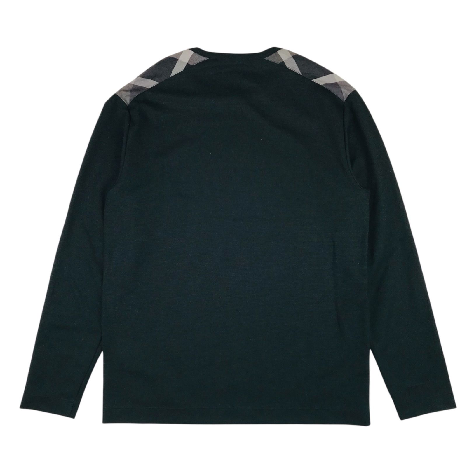 【美品】　ブラックレーベルクレストブリッジ　ロングTシャツ CBチェック　XL ブラックレーベルクレストブリッジ チェックロゴ ロンT ホワイト 白 M
