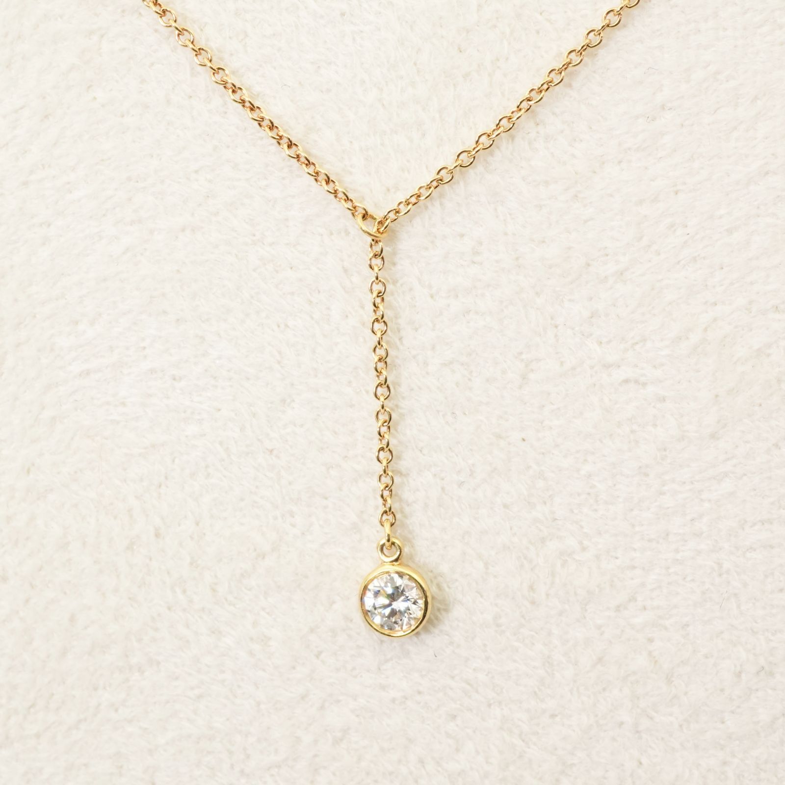 ティファニー バイザヤード ラリアット ネックレス K18 /24-4521  