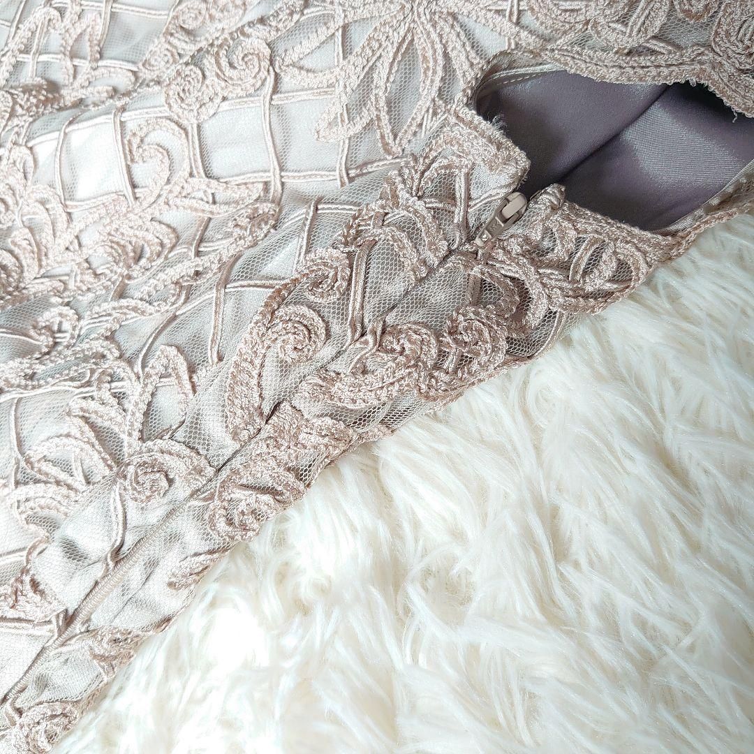 上品 ANAYI アナイ ワンピース 刺繍 レース ベージュ サイズ38 上品