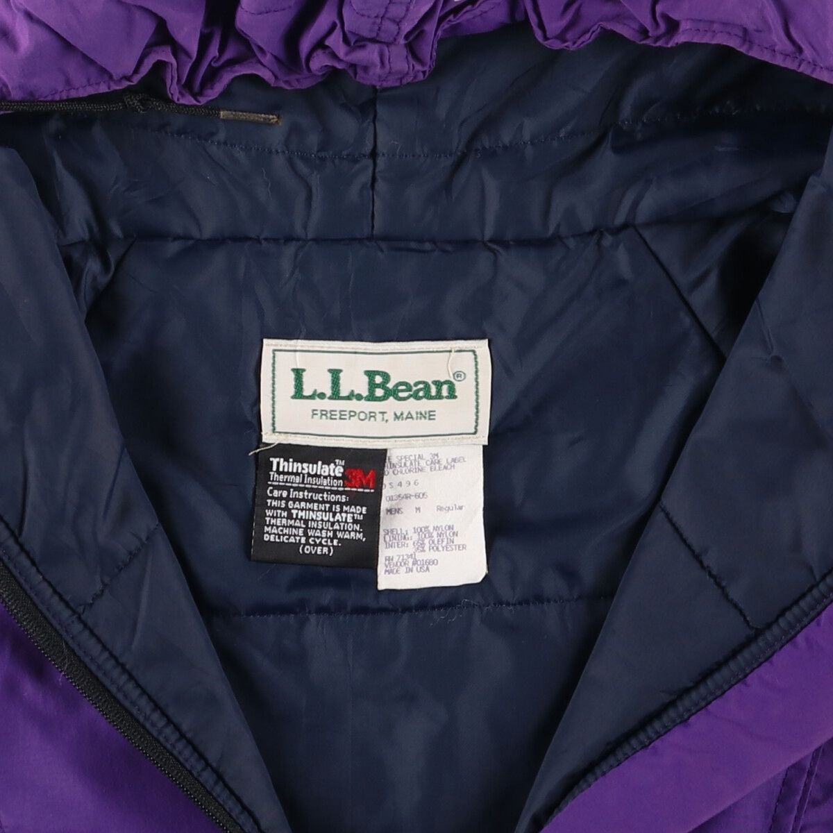 古着 80年代 エルエルビーン L.L.Bean 中綿アノラックパーカー USA製