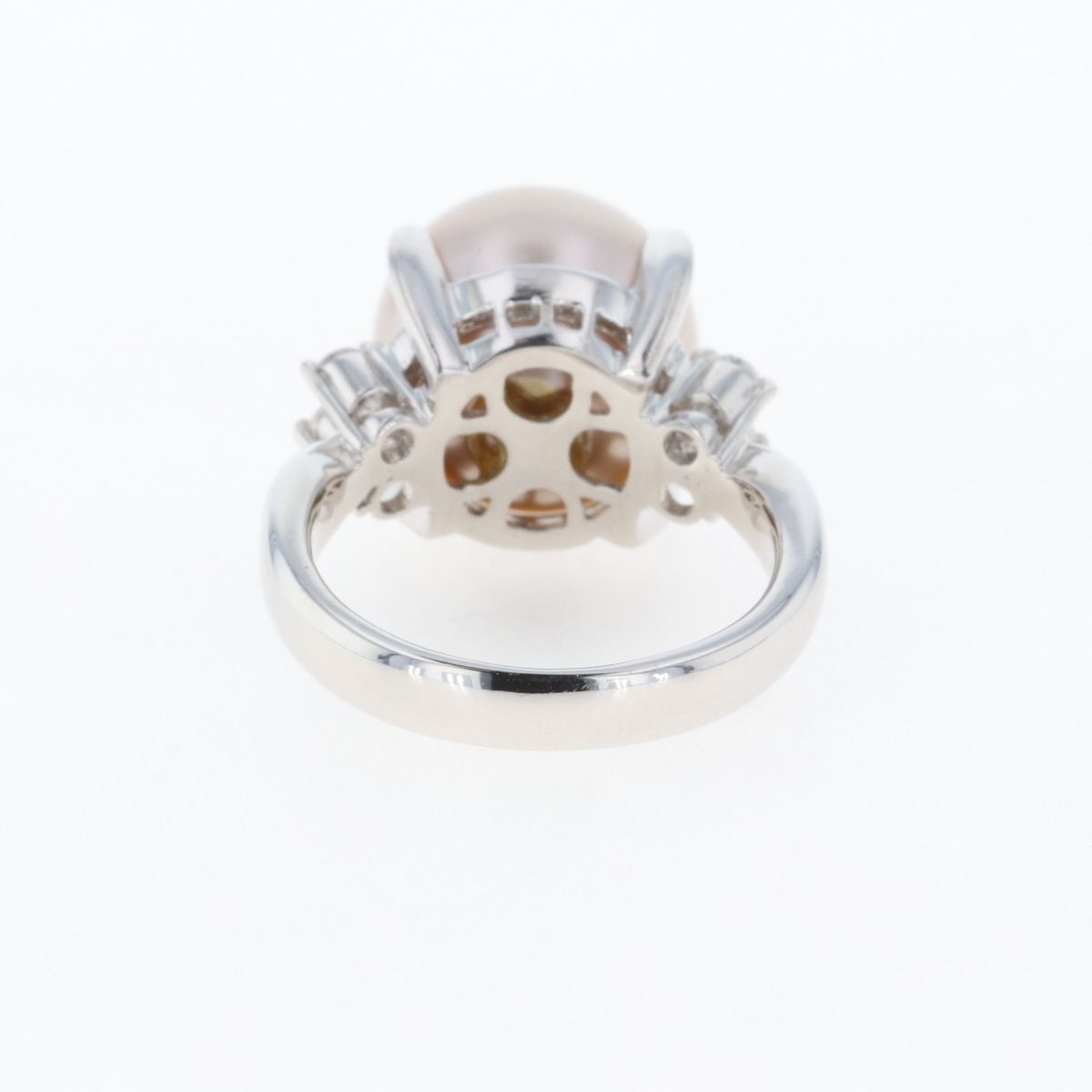 パール デザインリング プラチナ メレダイヤ 指輪 真珠 リング 10号 Pt900 パール ダイヤモンド レディース 【中古】 - メルカリ