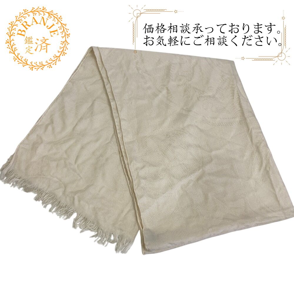 ５％OFF フォロワークーポン HERMES エルメス ヘルメス ニューリブリス ストール ブランド マフラー 冬 ふわっと 生地 大判 ホワイト レディース おすすめ 人気