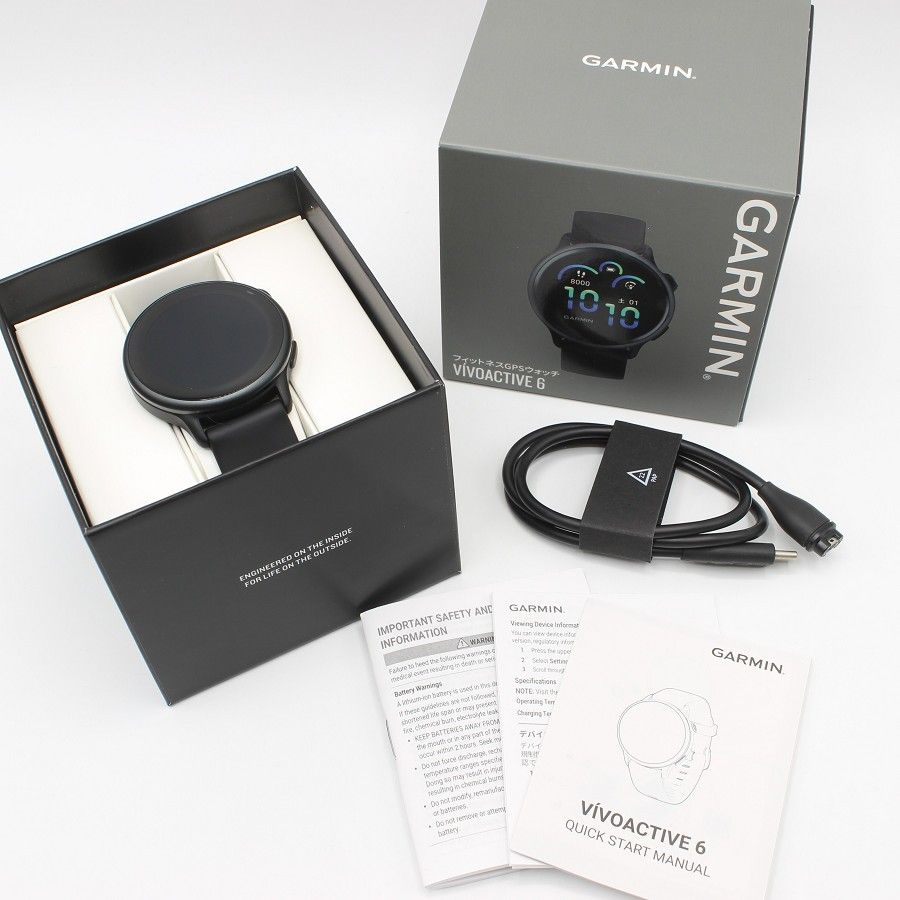 美品】GARMIN vivoactive 6 Black/Slate 010-02985-30 スマート 