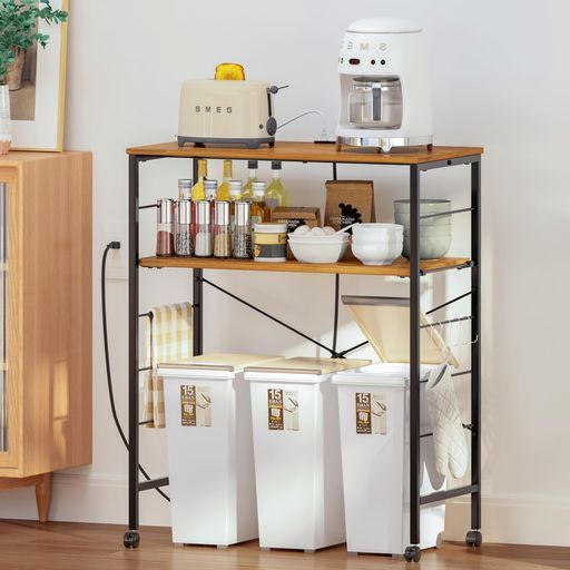 レンジ台 伸縮ダストボックス上レンジ台【幅61cm~81cm】 通販【ニッセン】