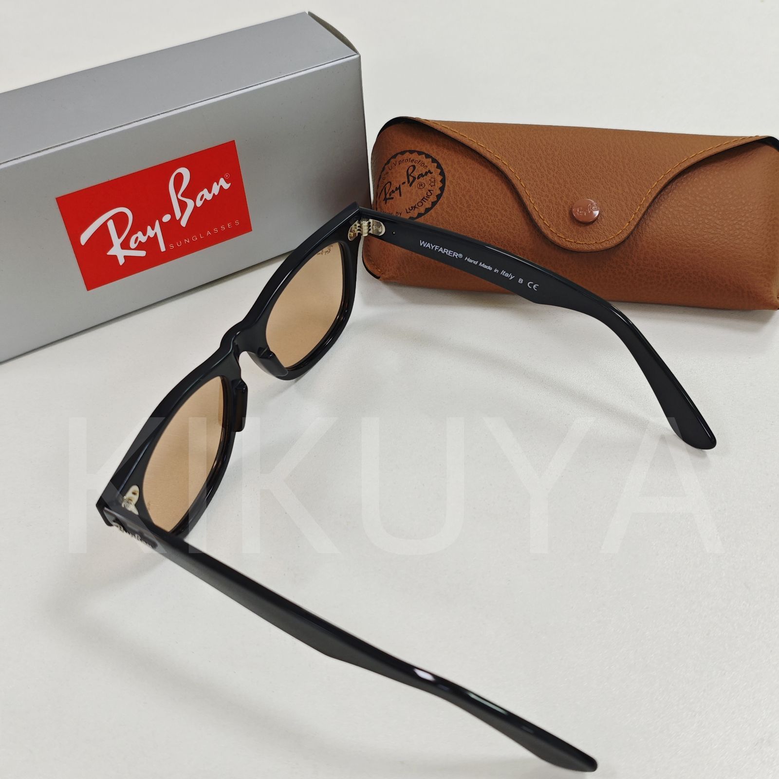 RayBan 木村拓哉着用 WAYFARER 901A 50口22 ブラック✖️茶色