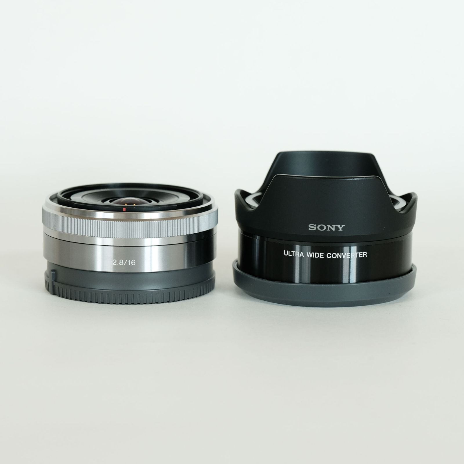 美品] SONY E 16mm F2.8 SEL16F28 + SONY Ultra Wide Converter（VCL 