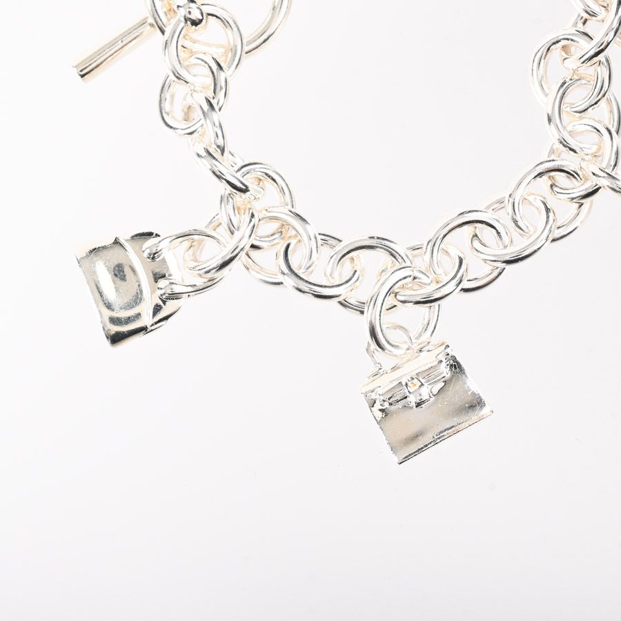 ■HERMES■ ブレスレット アミュレット 5チャーム 925 HERMES（エルメス） アミュレット5 バッグチャーム ブレスレット