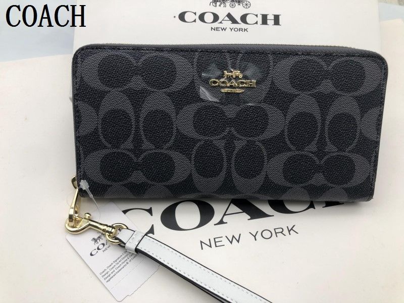 コーチ 長財布 COACH 財布 ロング ジップ ストラップ付き ラウンドファスナー レディース 財布 新品未使用贈り物040B C4452  E20