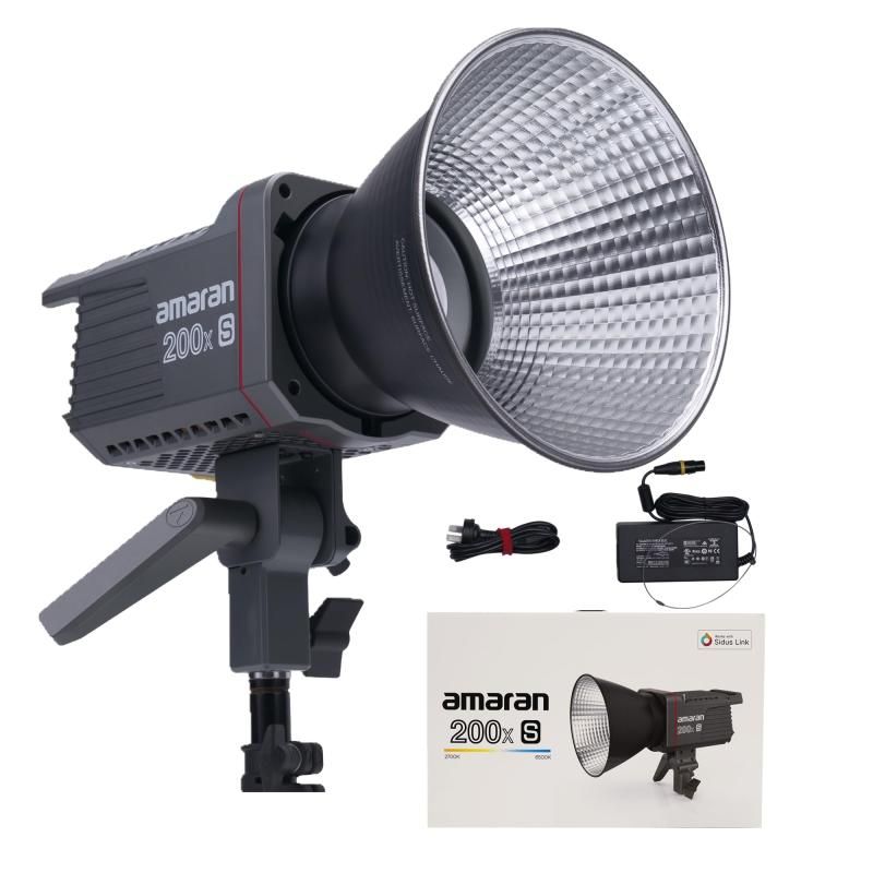 Amaran 200X S 撮影ライト 200W バイ 2700K-6500K CRI95 TLCI98 45400Luxx 1M アプリ制御 9プログラム照明効果 ライト制御一体設計 L