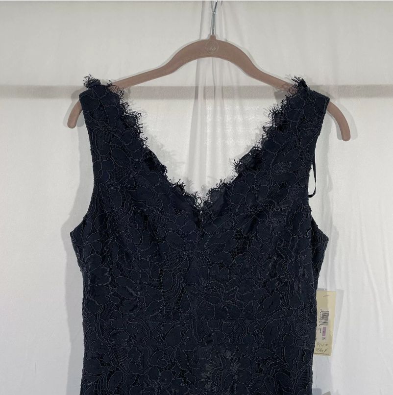 【新品】イライザジェイ US10 美しいネイビーの膝丈ドレス 新品】イライザジェイ US10 美しいネイビーの膝丈ドレス